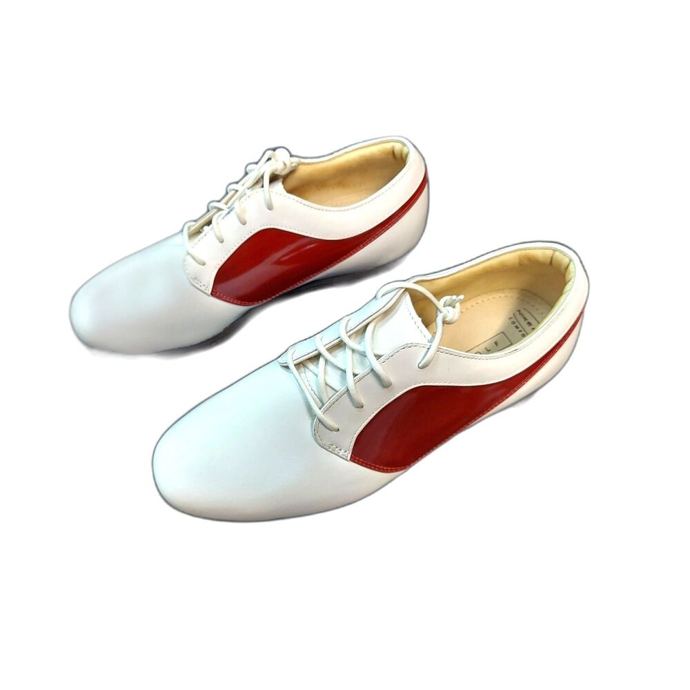 Nike Air Verdana Bucher Saddle II Women's Golf Shoes White/Red Size 7.5